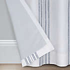 Alternate image 2 for Everhome&trade; Blanche Vertical Stripe 84-Inch Blackout Curtain Panel in Chambray Blue (Single)