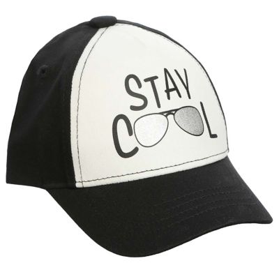 Nolan Originals Size 12-24M Stay Cool Slogan Cap in Black/White