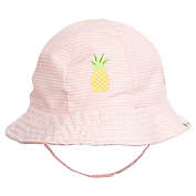 Little Me&reg; size 12-24M Reversible Striped Pineapple and Polka Dot Sunhat in Pink