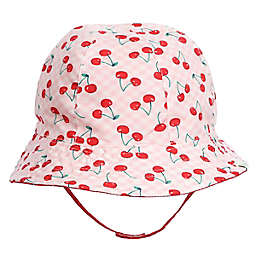 Little Me® Cherry Gingham Reversible Sunhat in Pink/Red