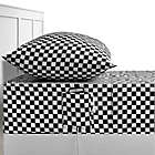 Alternate image 0 for Studio 3B&trade; Cell Phone Pocket 300-Thread-Count Twin/Twin XL Sheet Set in Black Check