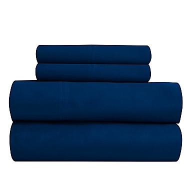 Studio 3B&trade; Cell Phone Pocket 300-Thread-Count Full/Full XL Sheet Set in Blue. View a larger version of this product image.