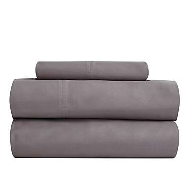 Studio 3B&trade; Cell Phone Pocket 300-Thread-Count Twin/Twin XL Sheet Set in Grey. View a larger version of this product image.