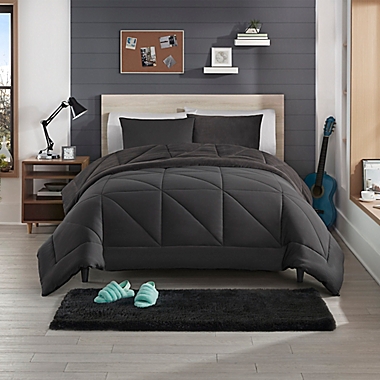 UGG&reg; Corey 2-Piece Reversible Twin/Twin XL Comforter Set in Charcoal. View a larger version of this product image.