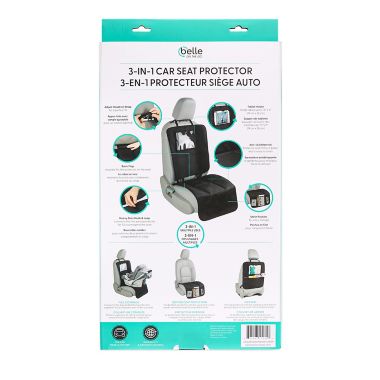 Belle ON THE GO Car Seat Protector in Black. View a larger version of this product image.