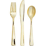 Creative Converting 24-Count Plastic Metallic Disposable Cutlery in Gold