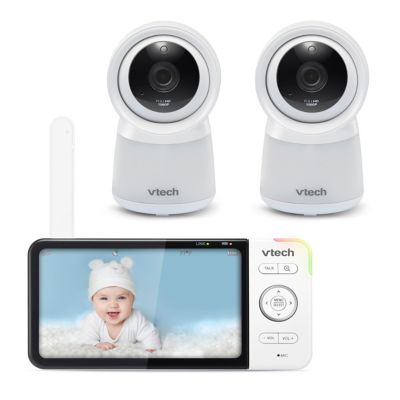 VTech&reg; RM5754-2HD 2-Camera 5-Inch Wi-Fi 1080p Baby Monitor in White