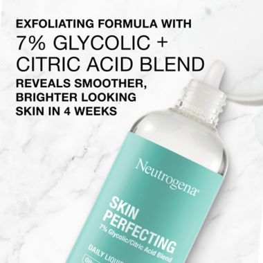 Neutrogena&reg; 4 fl. oz. Skin Perfecting Soothing &amp; Clairfying Daily Liquid Exfoliant. View a larger version of this product image.