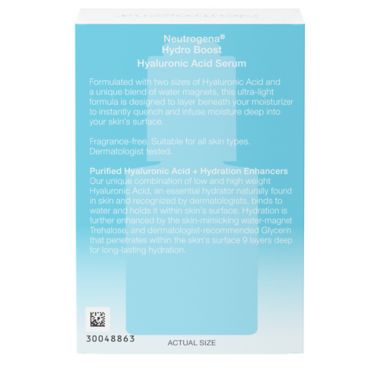 Neutrogena&reg; 1 fl. oz. Hydro Boost Hyaluronic Acid Serum. View a larger version of this product image.