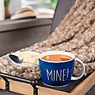 Alternate image 2 for &quot;MINE!&quot; 26 oz. Soup Mug in Blue/White with Lid