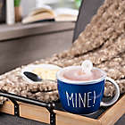 Alternate image 1 for &quot;MINE!&quot; 26 oz. Soup Mug in Blue/White with Lid