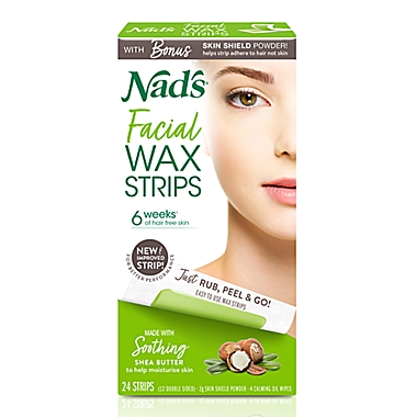 Nad's® 24-Count Hair Removal Facial Wax Strips | Bed Bath & Beyond