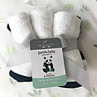 Alternate image 3 for Bedvoyage 6-Pack Panda Baby Washcloths in Black/White