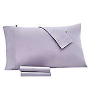 kate spade new york Solid 270-Thread-Count Queen Sheet Set in Purple Ash