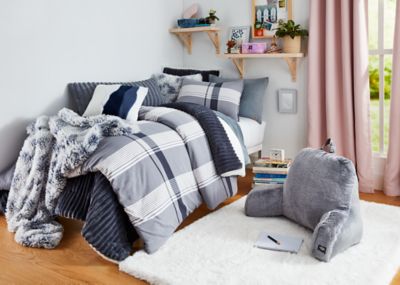 Details about   UGG Devon 3-Piece Reversible Full/Queen Comforter Set in gray/grey Plaid NEW 