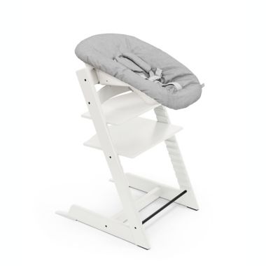 Stokke&reg; Tripp Trapp&reg; Chair with Newborn Set in White. View a larger version of this product image.