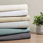 Alternate image 6 for Clean Spaces&trade; Allergen Barrier 300-Thread-Count King Sheet Set in Khaki