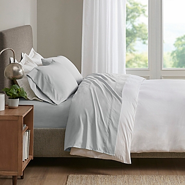 Sleep Philosophy Smart Cool Twin Sheet Set in Light Grey. View a larger version of this product image.