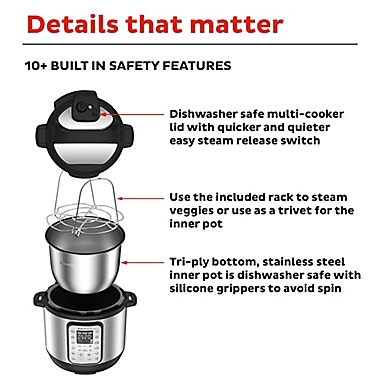 Instant Pot 9-in-1 Duo Plus 6 qt. Programmable Electric Pressure Cooker. View a larger version of this product image.