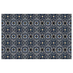 Bungalow Flooring® FlorArt™ Orchid Path Kitchen Mat in Blue