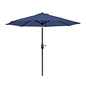 Westin Outdoor Avalon 9-Foot Octagonal Tilt and Crank Market Umbrella in Navy/Blue