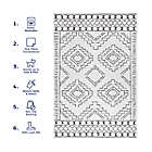 Alternate image 9 for nuLOOM Noa Machine Washable Tribal 2&#39; x 3&#39; Accent Rug in White
