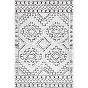 nuLOOM Noa Machine Washable Tribal 2&#39; x 3&#39; Accent Rug in White
