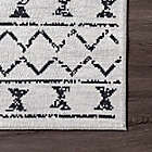 Alternate image 2 for nuLOOM Noa Machine Washable Tribal 2&#39;6 x 6&#39; Runner in White