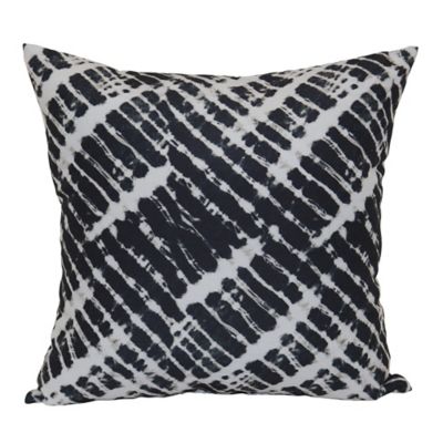 Studio 3B&trade; Diagonal Shibori Tie Dye Square Indoor/Outdoor Throw Pillow in Black