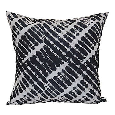 Studio 3B&trade; Diagonal Shibori Tie Dye Square Indoor/Outdoor Throw Pillow in Black. View a larger version of this product image.