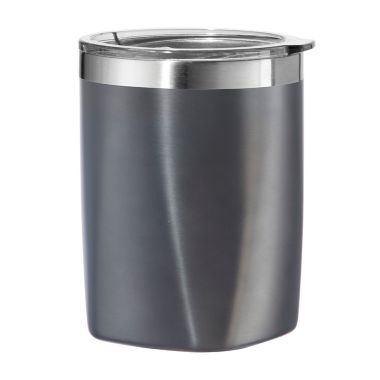 Simply Essential&trade; 10 oz. Stainless Steel Rocks Wine Tumbler in Gunmetal Grey. View a larger version of this product image.