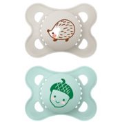 MAM Original 0-6M 2-Pack Decorated Pacifiers in Matte Green/Beige