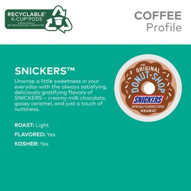 The Original Donut Shop&reg; Snickers Keurig&reg; K-Cup&reg; Pods 24-Count. View a larger version of this product image.