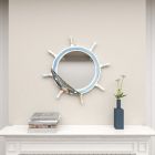 Alternate image 6 for Ridge Road Decor 24-Inch Round Ship Wheel Wall Mirror