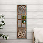 Alternate image 1 for Ridge Road Decor 52-Inch x 15-Inch Wood Window-Inspired Framed Wall Mirror