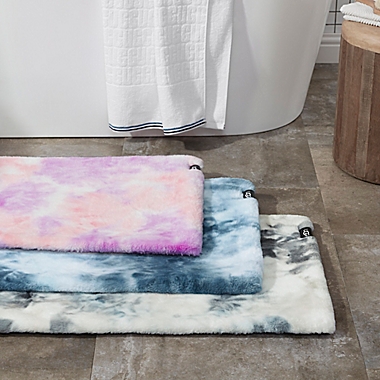 UGG&reg; 21&quot; x 34&quot; Polar Tie Dye Bath Rug in Off Black. View a larger version of this product image.
