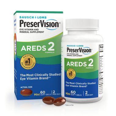 PreserVision&reg; 60-Count Areds 2 Eye Vitamin and Mineral Supplements. View a larger version of this product image.