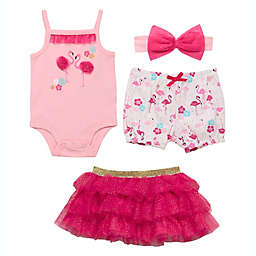 Baby Starters® 4-Piece Newborn Flamingo Mix and Match Tutu Set in Pink