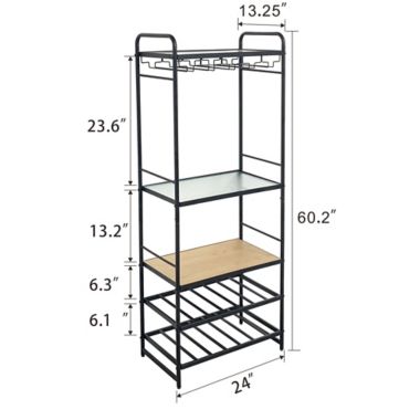 Studio 3B&trade; 60-Inch Bar Tower in Black. View a larger version of this product image.