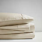 Alternate image 2 for Clean Spaces&trade; Allergen Barrier 300-Thread-Count King Sheet Set in Khaki