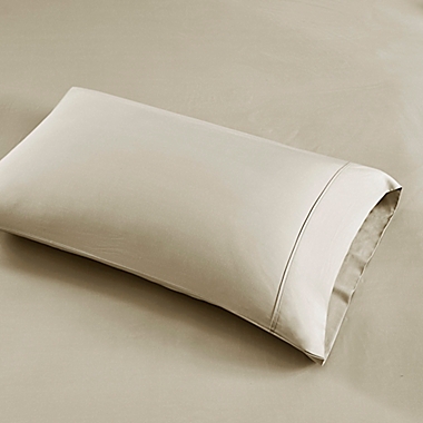 Clean Spaces&trade; Allergen Barrier 300-Thread-Count King Sheet Set in Khaki. View a larger version of this product image.