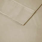 Alternate image 4 for Clean Spaces&trade; Allergen Barrier 300-Thread-Count King Sheet Set in Khaki
