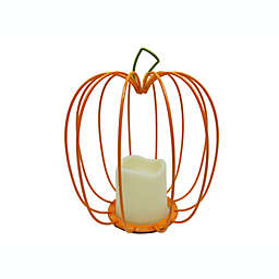 H for Happy™ Wire Pumpkin with LED Pillar Candle