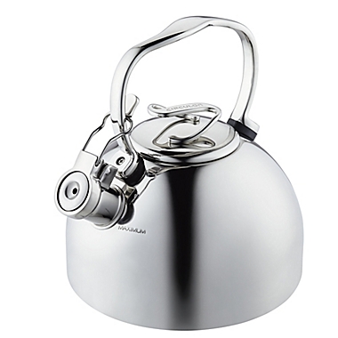 Circulon&reg; 2.3 qt. Stainless Steel Whistling Tea Kettle With Flip-Up Spout. View a larger version of this product image.