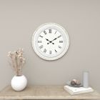 Alternate image 9 for Ridge Road Decor 22-Inch Round Wood Farmhouse Wall Clock in White