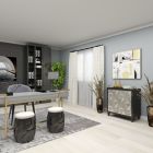 Alternate image 8 for Ridge Road Decor Crescent Moon Rectangular Cabinet in Black/Silver