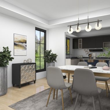 Ridge Road Decor Crescent Moon Rectangular Cabinet in Black/Silver. View a larger version of this product image.