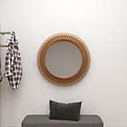 Alternate image 8 for Ridge Road Decor Natural 32-Inch Round Wicker Wall Mirror in Brown