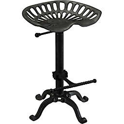 Carolina Chair & Table Adjustable Tractor Seat Stool in Black