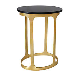Carolina Chair & Table Oaklynn Oval Accent Table in Black/Gold